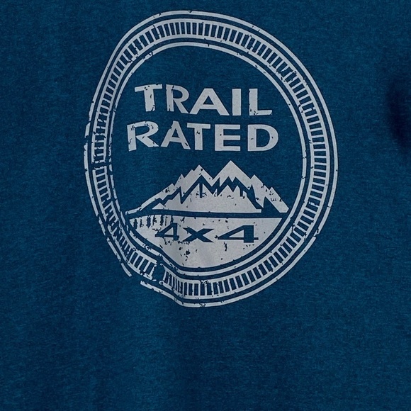 Men's Jeep Trail Rated short sleeve t-shirt teal blue size large - Picture 5 of 5